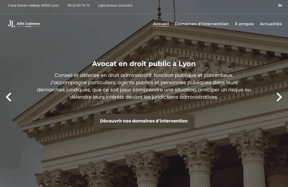 Création site internet pour avocat à lyon