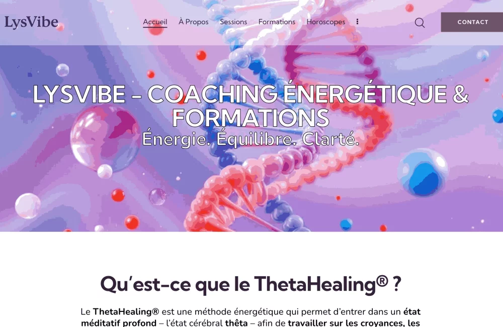 Création site internet pour énérgéticienne